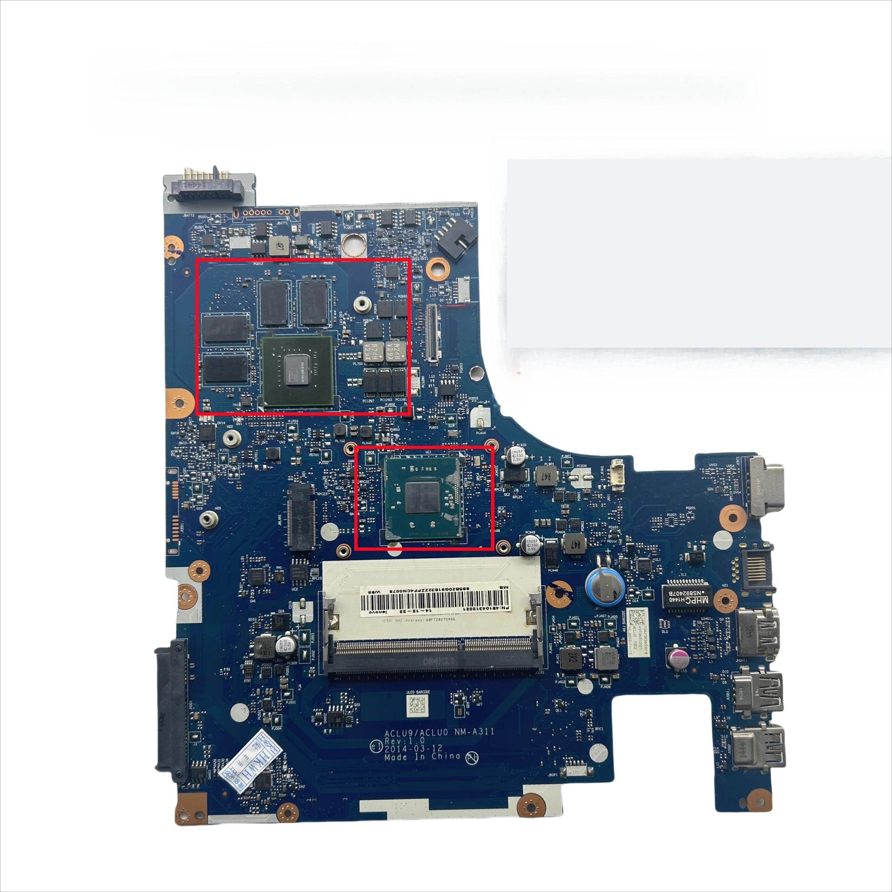 Applicable To: Lenovo G50-30 Main Board NM-A311 N2940 N3540 820M 1G Independent
Applicable To: Lenovo G50-30 Main Board NM-A311 N2940 N3540 820M 1G Independent