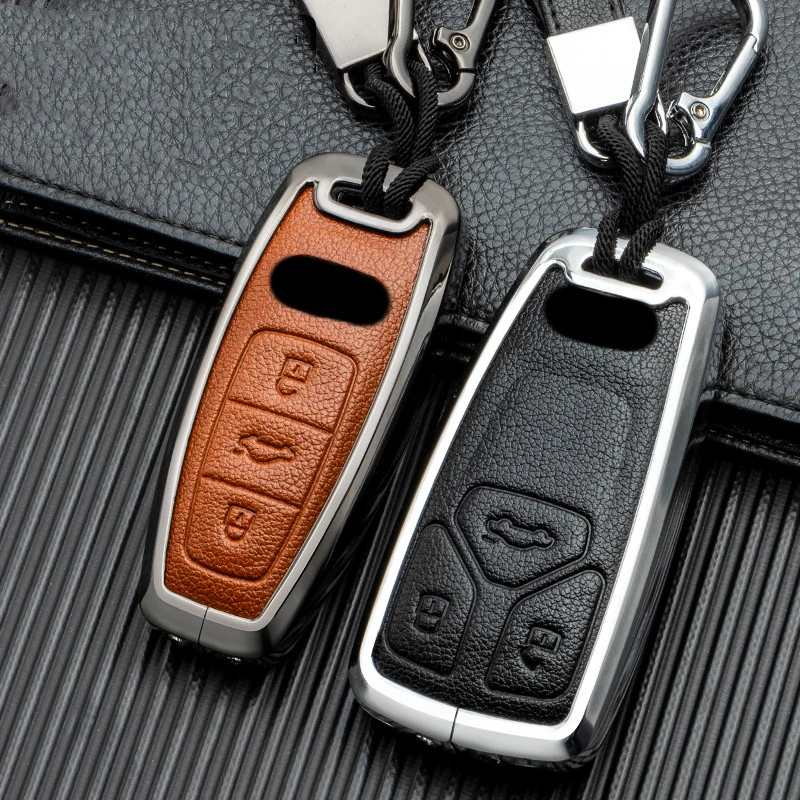 Leather Alloy Car Key Case Cover Shell Fob For Audi A1 A3 8P A4 A5 A6 C7 A7 A8 S3 S7 S8 R8 Q2 Q3 Q5 Q7 C8 Q8 S4 S7 TT TTS TFSI
Leather Alloy Car Key Case Cover Shell Fob For Audi A1 A3 8P A4 A5 A6 C7 A7 A8 S3 S7 S8 R8 Q2 Q3 Q5 Q7 C8 Q8 S4 S7 TT TTS TFSI