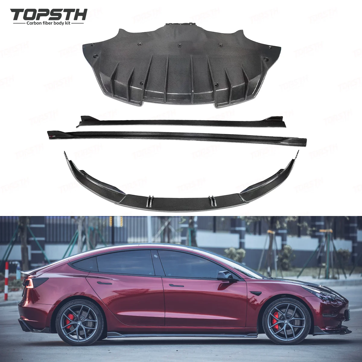 Комплект кузова из сухого углеродного волокна для Tesla Model 3 2019-2024, полный внешний комплект обновления, передняя губа, боковые юбки, задний диффузор, спойлер, отделка 
Комплект кузова из сухого углеродного волокна для Tesla Model 3 2019-2024, полный внешний комплект обновления, передняя губа, боковые юбки, задний диффузор, спойлер, отделка