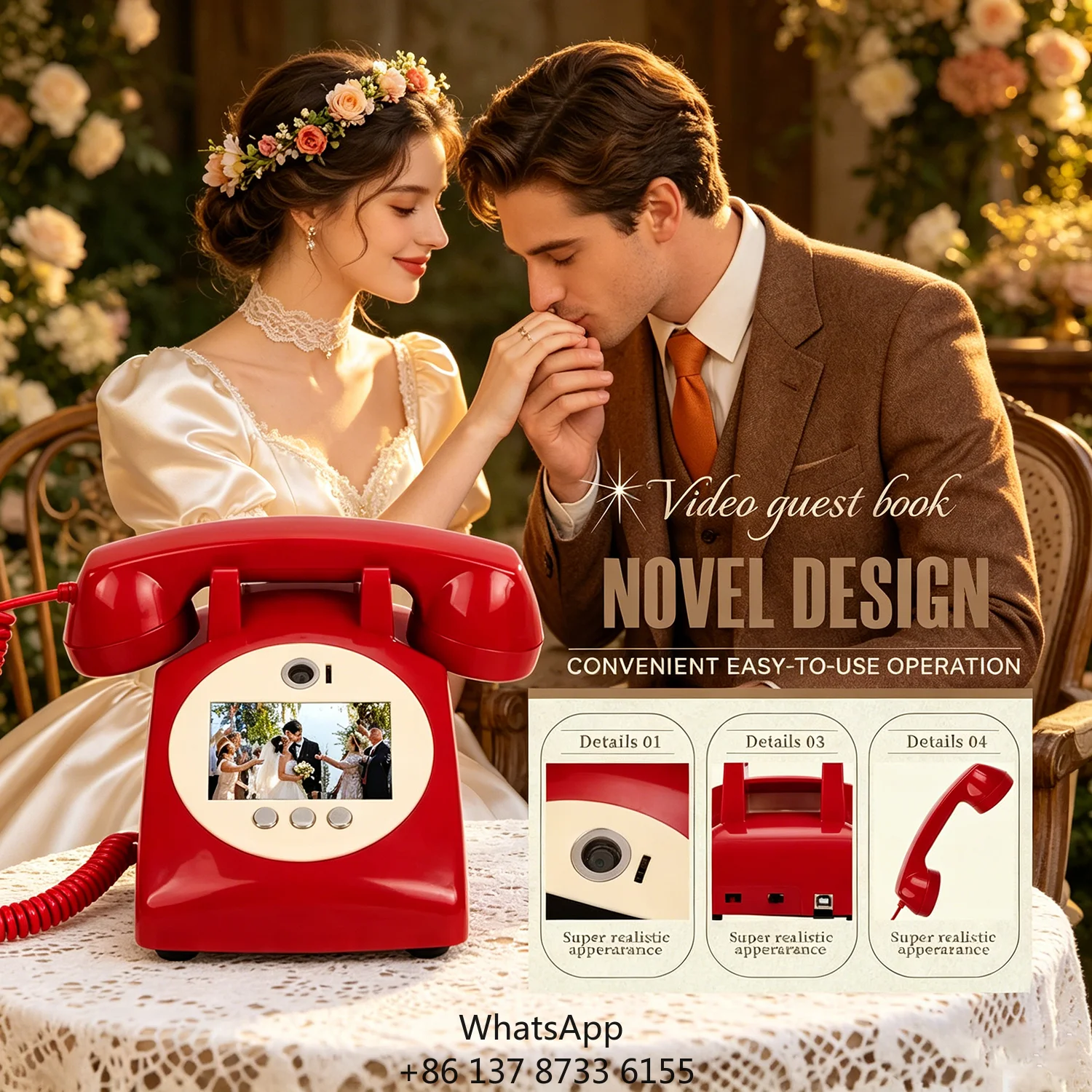 Luxury 2026 New Fashion Video Guest Book Audio Message Phone Recorder For Wedding Blessing & Professional Event Sign-in
Luxury 2026 New Fashion Video Guest Book Audio Message Phone Recorder For Wedding Blessing & Professional Event Sign-in