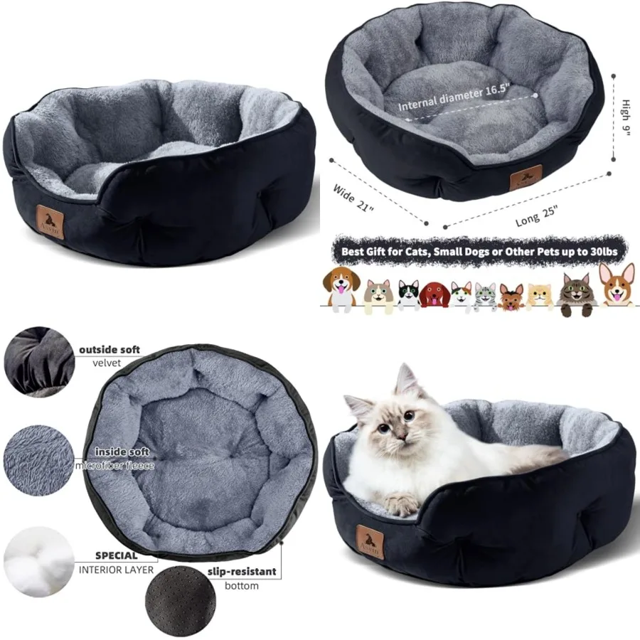 Medium Dog Bed for Medium Dogs, Large Cat Beds for Indoor Cats, Pet Bed for Puppy and Kitty, Extra Soft and Machine Washable wi
Medium Dog Bed for Medium Dogs, Large Cat Beds for Indoor Cats, Pet Bed for Puppy and Kitty, Extra Soft and Machine Washable wi