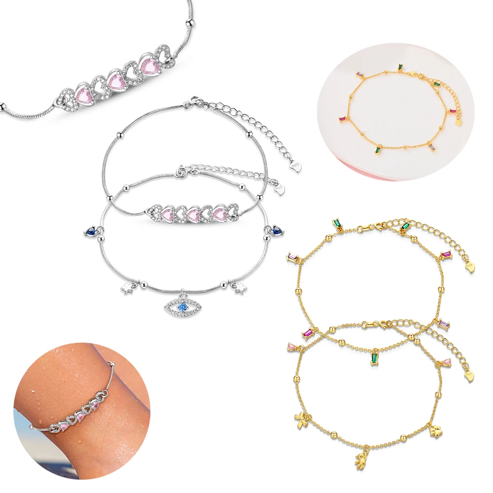 Beautiful 925 Sterling Silver Golden Cute Girl Fun Sugar Cube Devil Heart Anklet Simple Party With Peace Gifts
Beautiful 925 Sterling Silver Golden Cute Girl Fun Sugar Cube Devil Heart Anklet Simple Party With Peace Gifts
