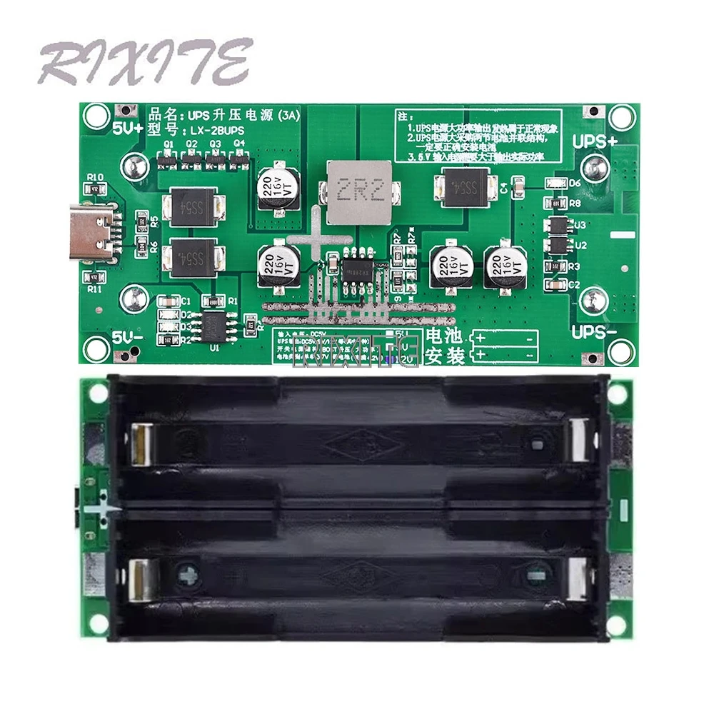Type-C 15W 3A Fast Charge UPS Power Supply / 18650 Lithium Battery Charger Module DC-DC Step Up Booster Converter 5V 9V 12V
Type-C 15W 3A Fast Charge UPS Power Supply / 18650 Lithium Battery Charger Module DC-DC Step Up Booster Converter 5V 9V 12V