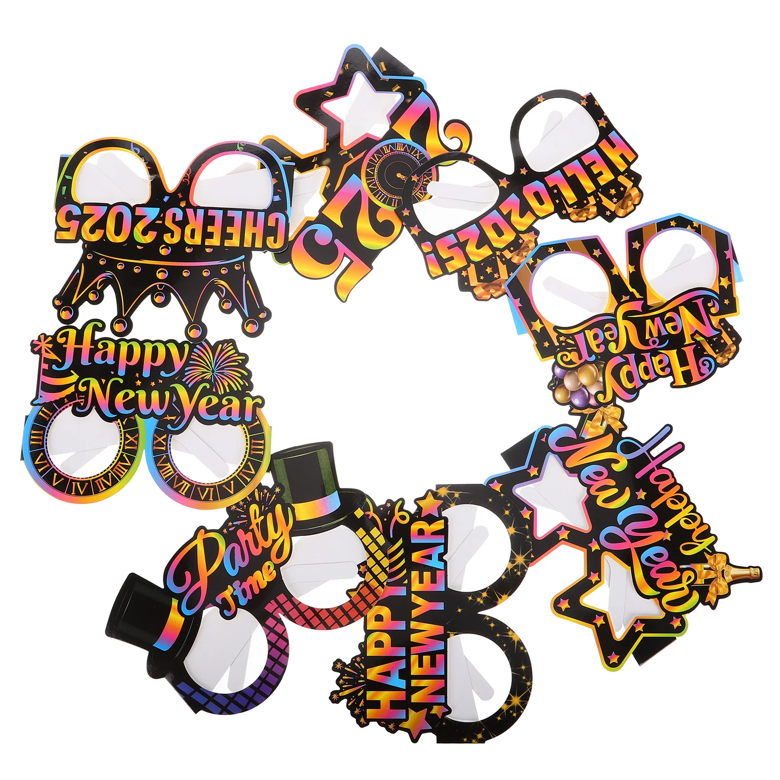 8pcs New Photo Glasses New Year Eyewear Paper Props 2025 Party Accessories Fun Eyewear Celebrations Decorations
8pcs New Photo Glasses New Year Eyewear Paper Props 2025 Party Accessories Fun Eyewear Celebrations Decorations