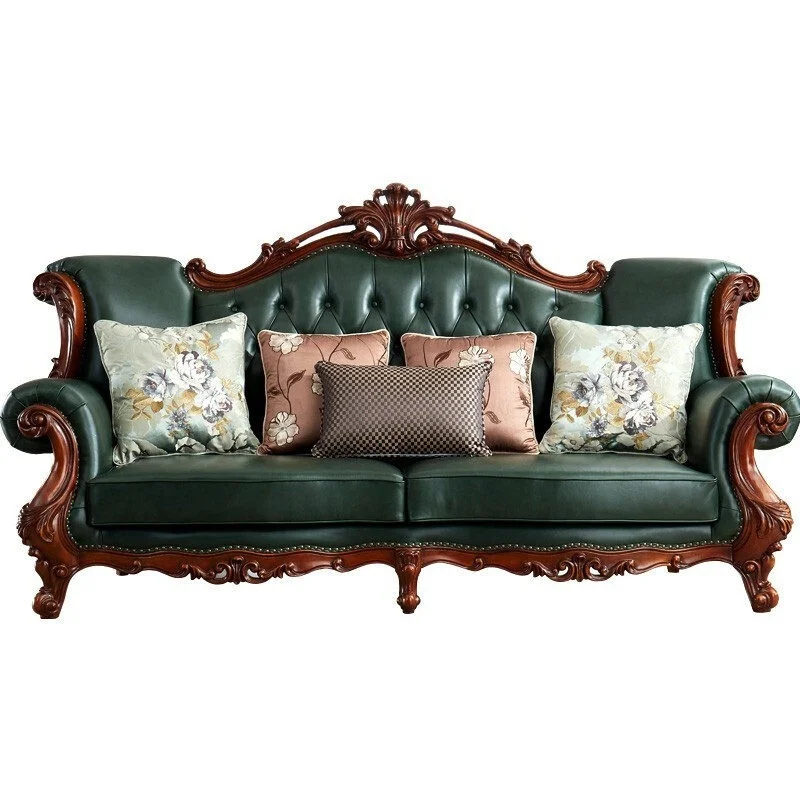 #American-style European-style Genuine Leather Sofa Set Solid Wood Legs Sponge Villa Living Room Furniture Luxurious Design
#American-style European-style Genuine Leather Sofa Set Solid Wood Legs Sponge Villa Living Room Furniture Luxurious Design
