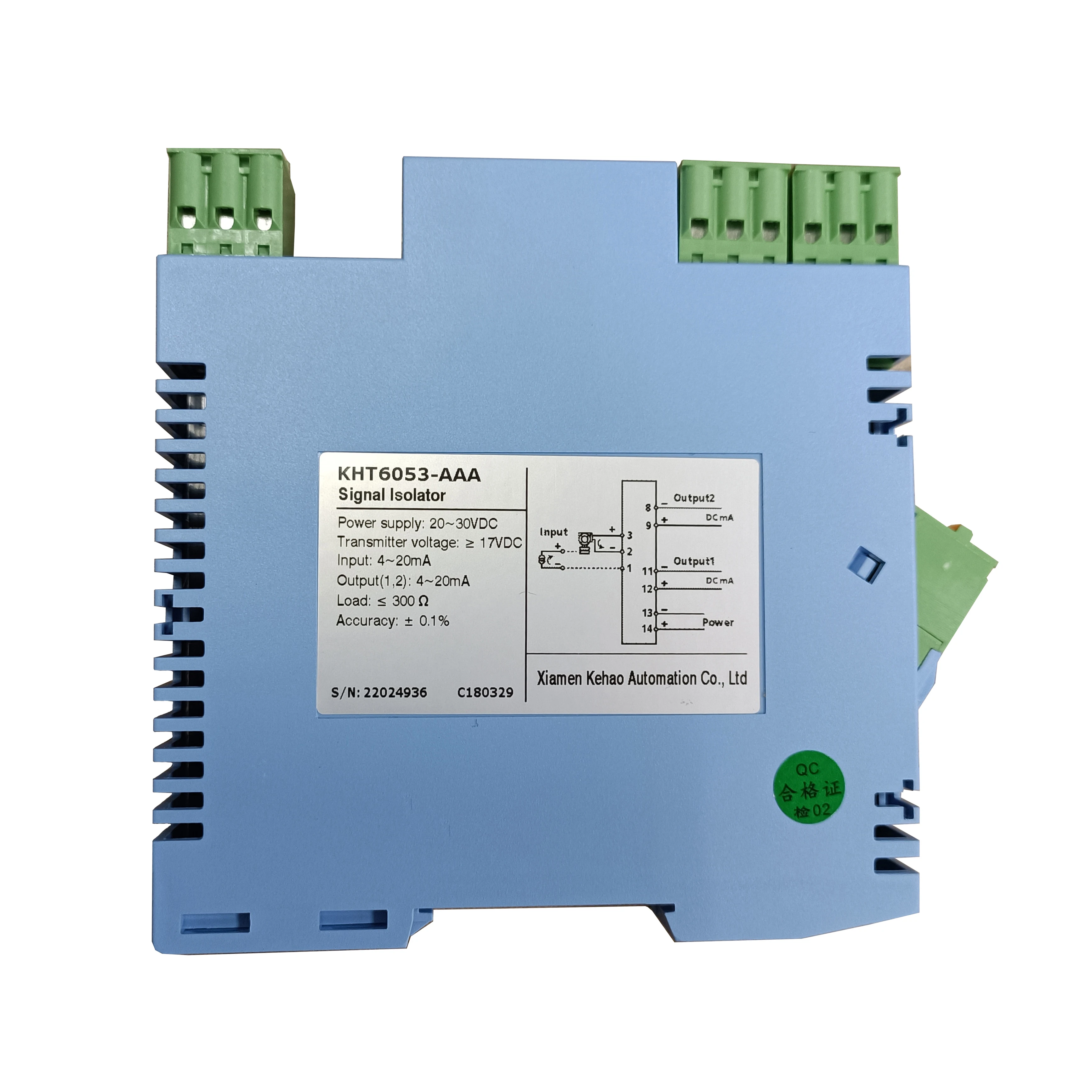 T6053 High Quality Electrical Equipment 1 Input 2 Output Isolator Signal Transmitter 0-5VDC 4-20ma DC Signal Isolation Input
T6053 High Quality Electrical Equipment 1 Input 2 Output Isolator Signal Transmitter 0-5VDC 4-20ma DC Signal Isolation Input