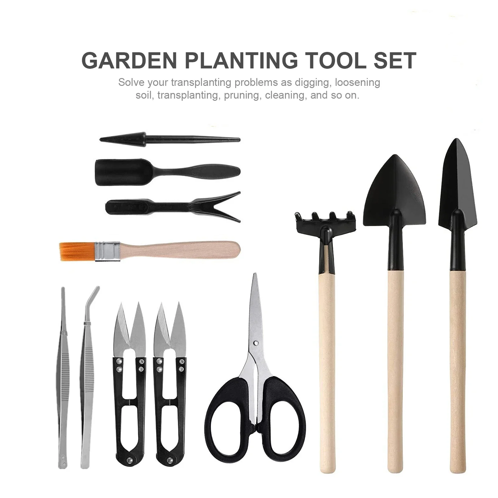 13PCS Garden Planting Set Succulents Weeding Digging Planting Transplanting Miniature Fairy Garden Gardening Tools
13PCS Garden Planting Set Succulents Weeding Digging Planting Transplanting Miniature Fairy Garden Gardening Tools