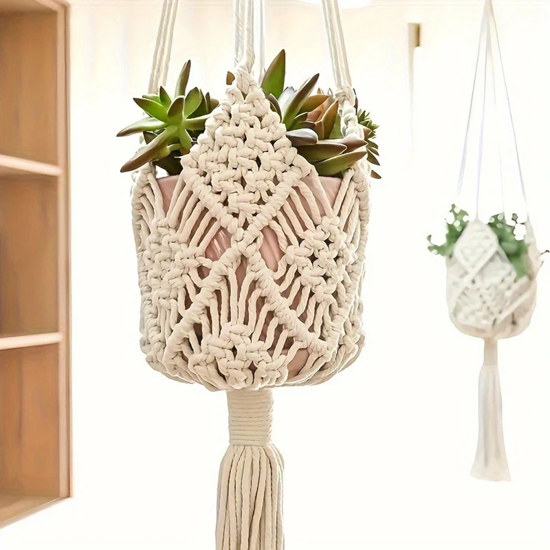 1Pcs Boho Macrame Plant Hanger for Indoor Outdoor Hanging Succulents Cotton Rope Woven Hanging Basket Flowerpot Net Pouch
1Pcs Boho Macrame Plant Hanger for Indoor Outdoor Hanging Succulents Cotton Rope Woven Hanging Basket Flowerpot Net Pouch