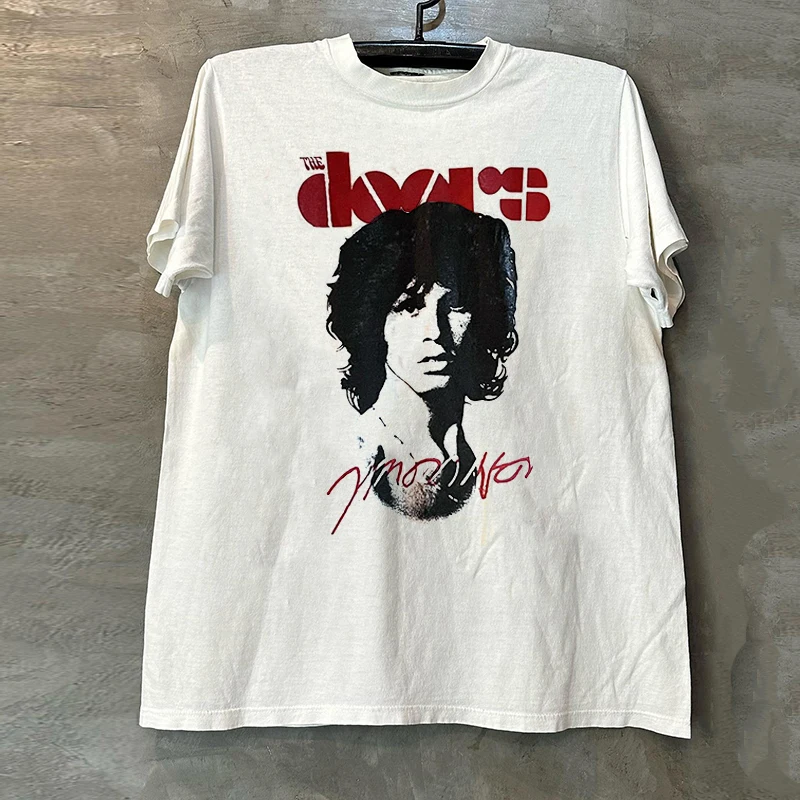 Summer The Doors Gate Band Blues Rock Short Sleeve T-Shirt Hiphop American Street Portrait Trend Brand Half Sleeve Men
Summer The Doors Gate Band Blues Rock Short Sleeve T-Shirt Hiphop American Street Portrait Trend Brand Half Sleeve Men