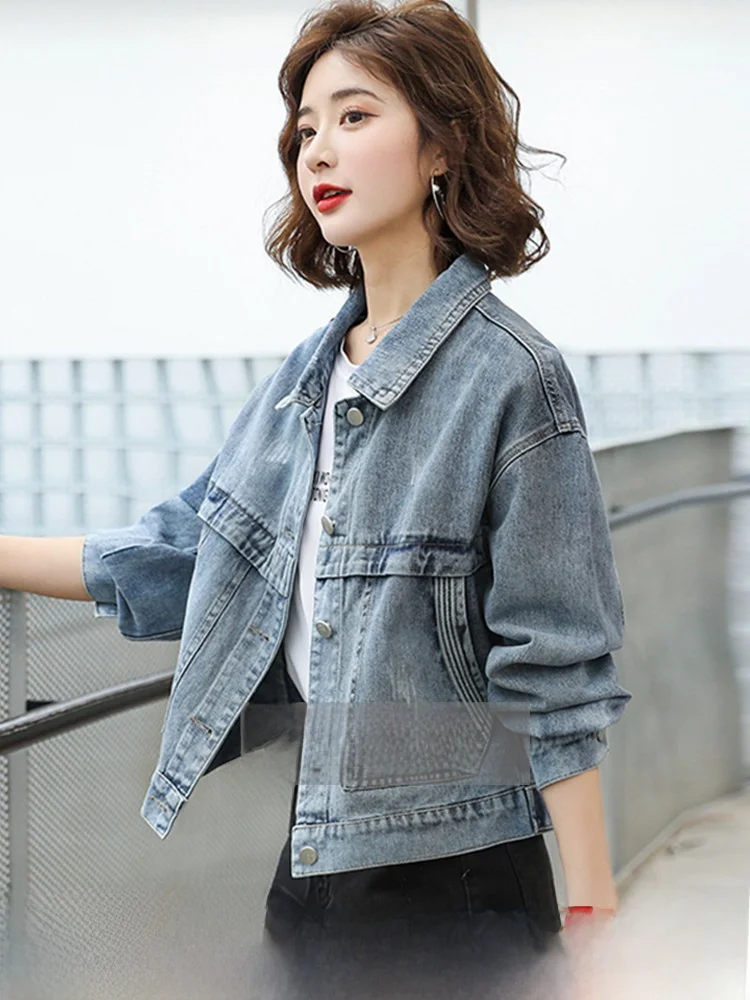 Retro Hong Kong Style Loose Women's Denim Jacket Short Casual Versatile Button Embroidered Pocket Detail Commute Fashion
Retro Hong Kong Style Loose Women's Denim Jacket Short Casual Versatile Button Embroidered Pocket Detail Commute Fashion