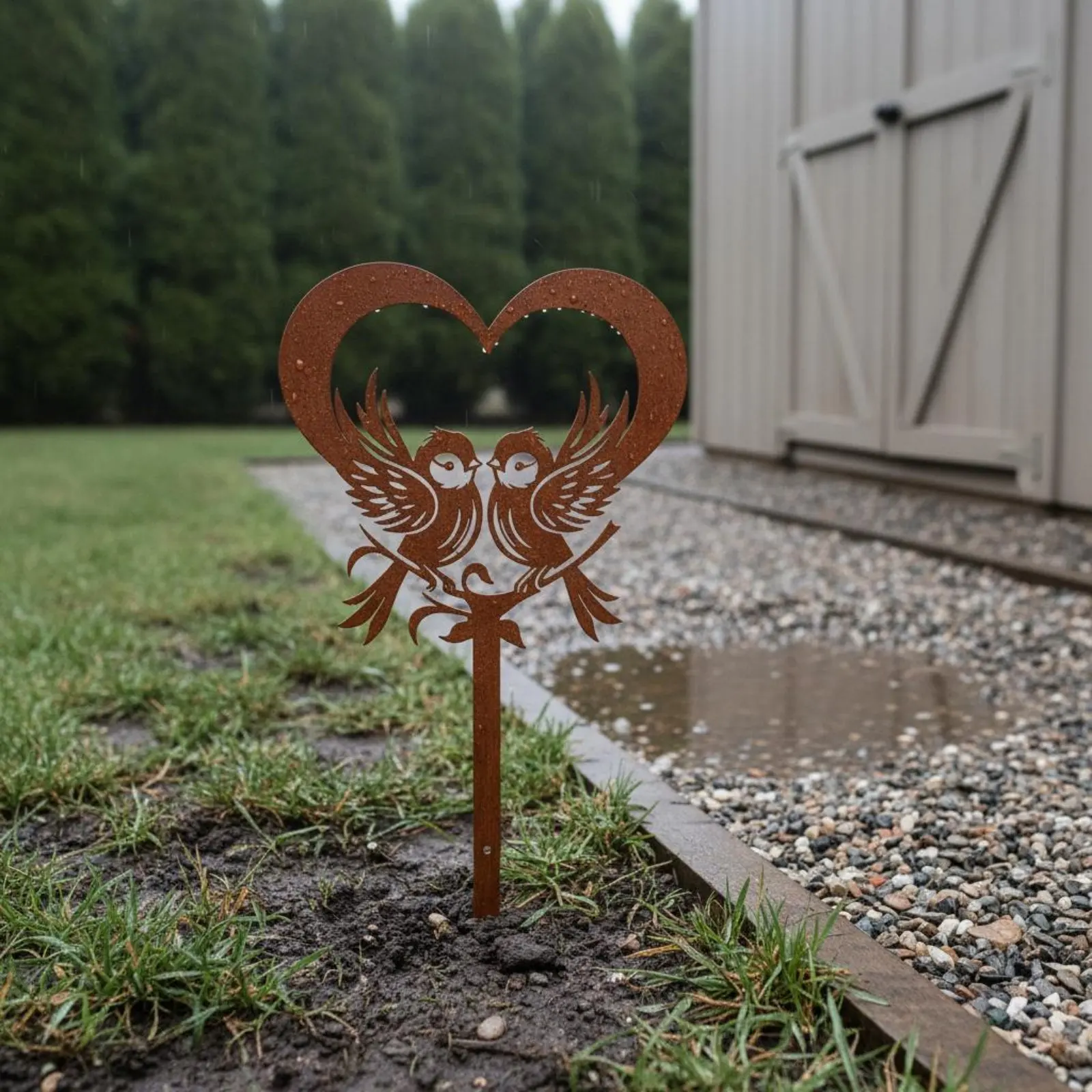 Heart Bird Stake Valentine Gift Metal Garden Stake Owl Yard Ornament Rust-Resistant Outdoor Decor Weatherproof for Patio
Heart Bird Stake Valentine Gift Metal Garden Stake Owl Yard Ornament Rust-Resistant Outdoor Decor Weatherproof for Patio