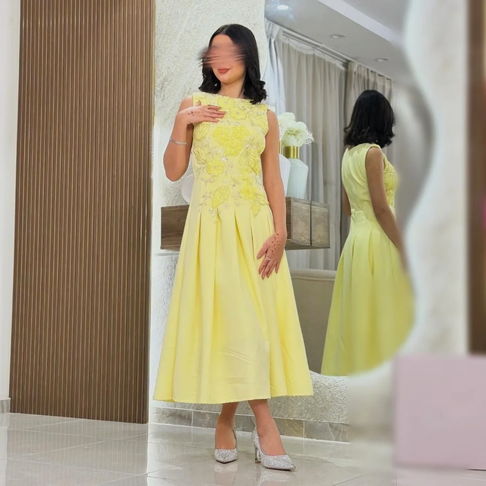Customized Formal Luxury Evening Dress O-Neck sleeveless Pleat A-line Midi Dresses Bespoke Occasion High Quality Prom Party Gown
Customized Formal Luxury Evening Dress O-Neck sleeveless Pleat A-line Midi Dresses Bespoke Occasion High Quality Prom Party Gown