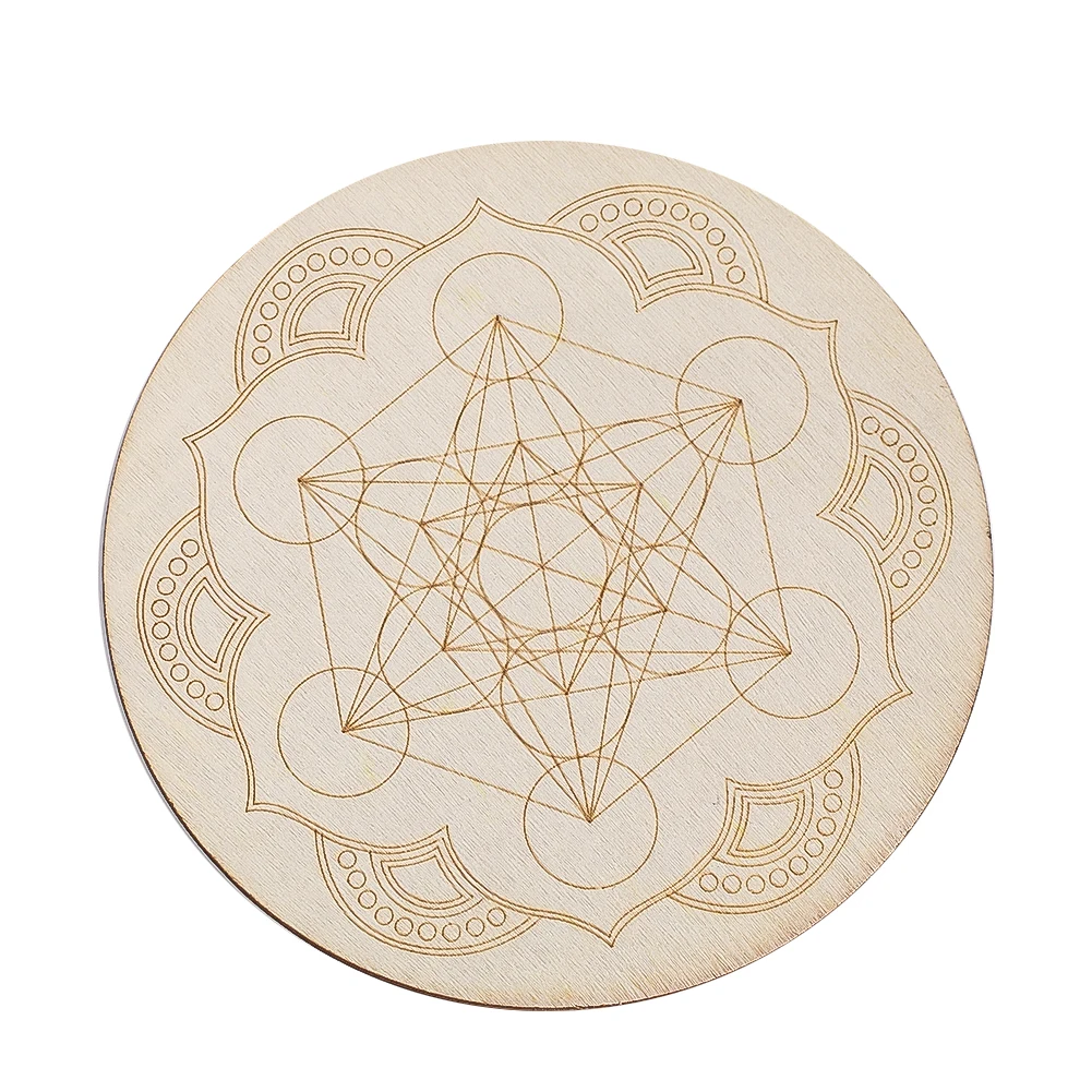 10cm Mandala Crystal Display Board Round Wooden Tabletop Tea Cup Coasters Laser Engraving Magic Collection Tarot Game Prop
10cm Mandala Crystal Display Board Round Wooden Tabletop Tea Cup Coasters Laser Engraving Magic Collection Tarot Game Prop