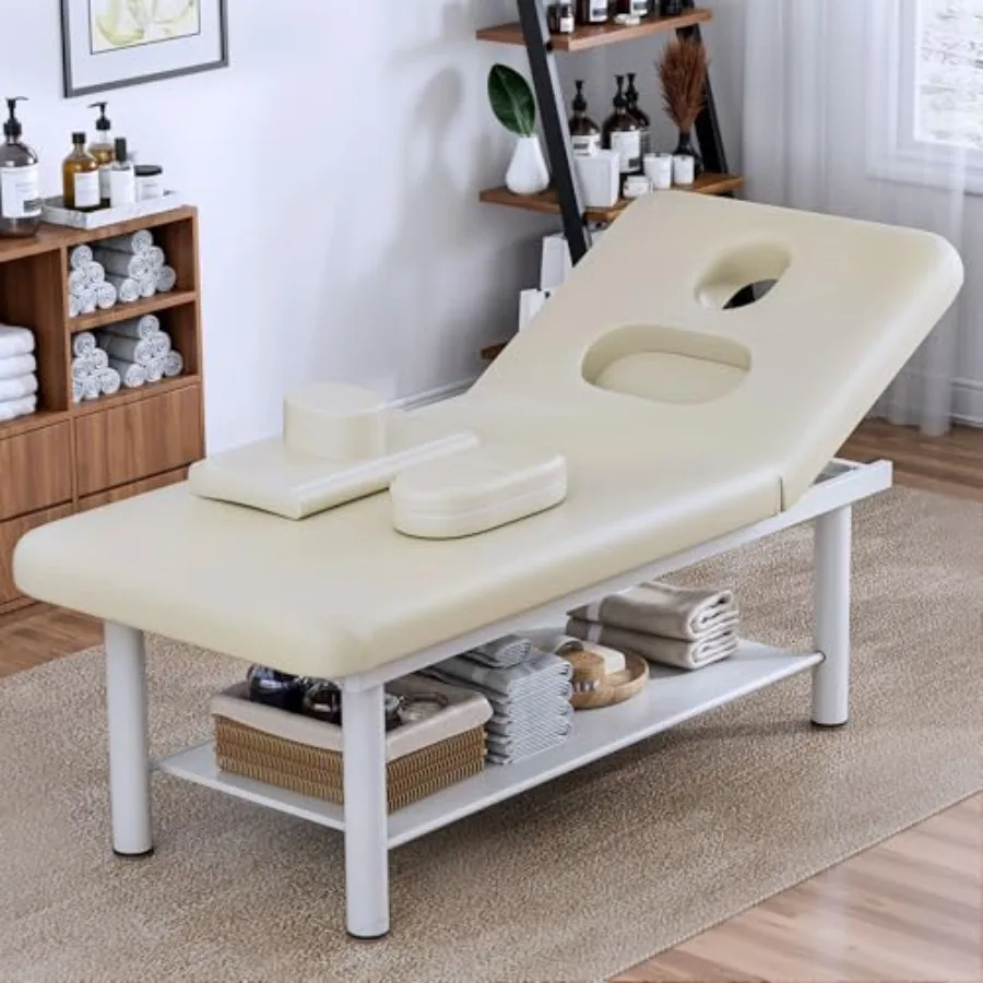 Heavy Duty Stationary Massage Table with Adjustable Backrest, 31.5" Wide Professional Spa Facial and Therapy Bed, Metal Frame P
Heavy Duty Stationary Massage Table with Adjustable Backrest, 31.5" Wide Professional Spa Facial and Therapy Bed, Metal Frame P