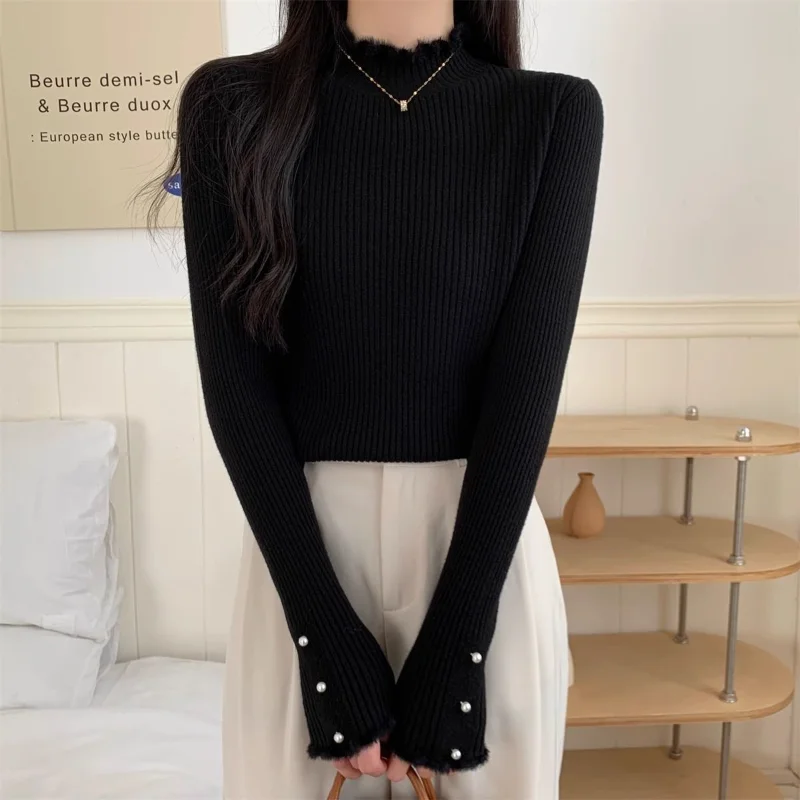 Mink Vintage Half Turtleneck Sweater for Women in Autumn and Winter Knitted Base Fashionable Inner Slim Fit Versatile Top
Mink Vintage Half Turtleneck Sweater for Women in Autumn and Winter Knitted Base Fashionable Inner Slim Fit Versatile Top