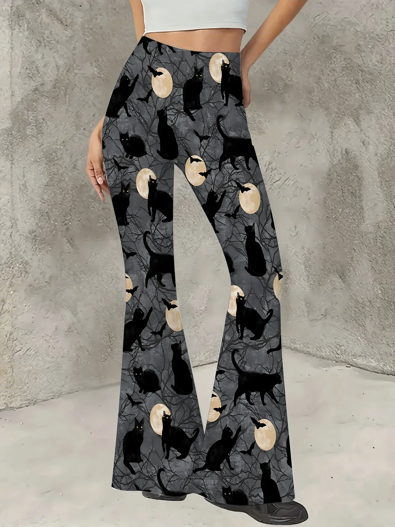 Women's Striped Print Flare Pants Loose Fit Knit Wide Leg Bell Bottom Trousers
Women's Striped Print Flare Pants Loose Fit Knit Wide Leg Bell Bottom Trousers