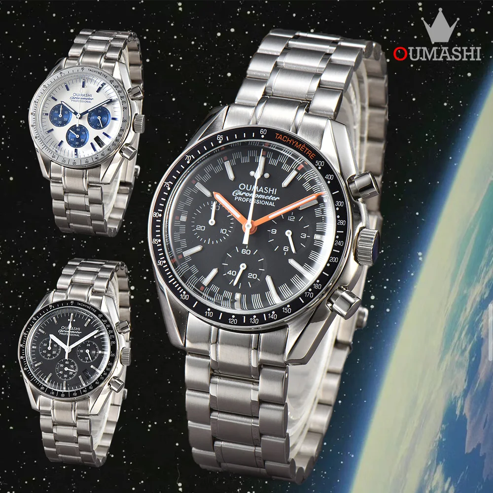 40mm Japan Original VK63 Timing Quartz Watch Men's Watch Panda Multi-Functional Dial Stainless Steel Sapphire Glass Case Watch
40mm Japan Original VK63 Timing Quartz Watch Men's Watch Panda Multi-Functional Dial Stainless Steel Sapphire Glass Case Watch