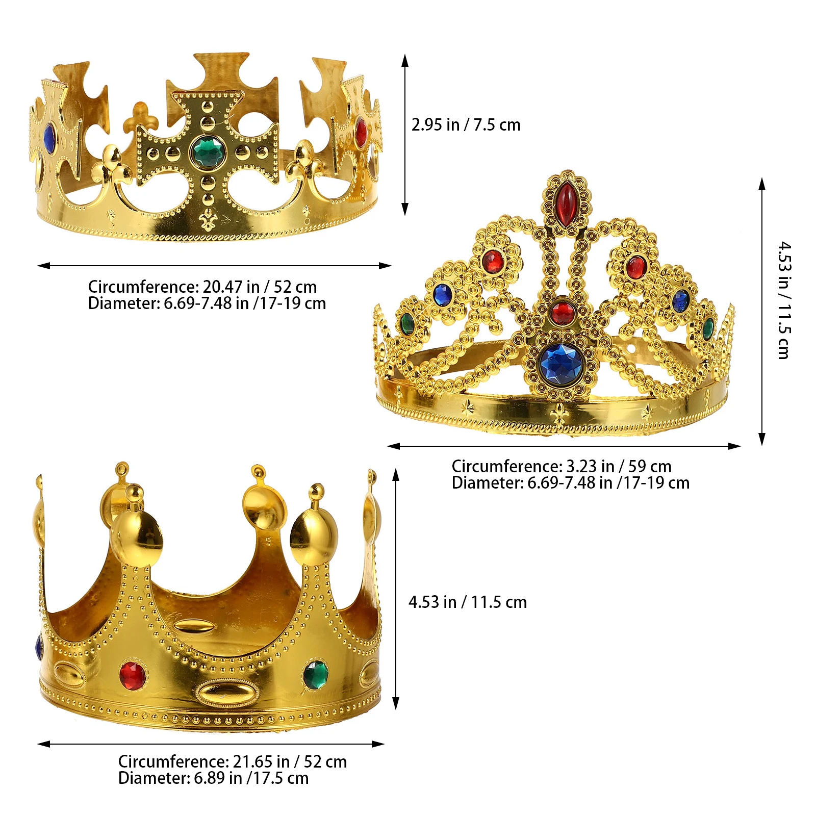 4pcs Plastic Electroplating Crown Lightweight Party Birthday Halloween Carnival Crowns Queen
4pcs Plastic Electroplating Crown Lightweight Party Birthday Halloween Carnival Crowns Queen