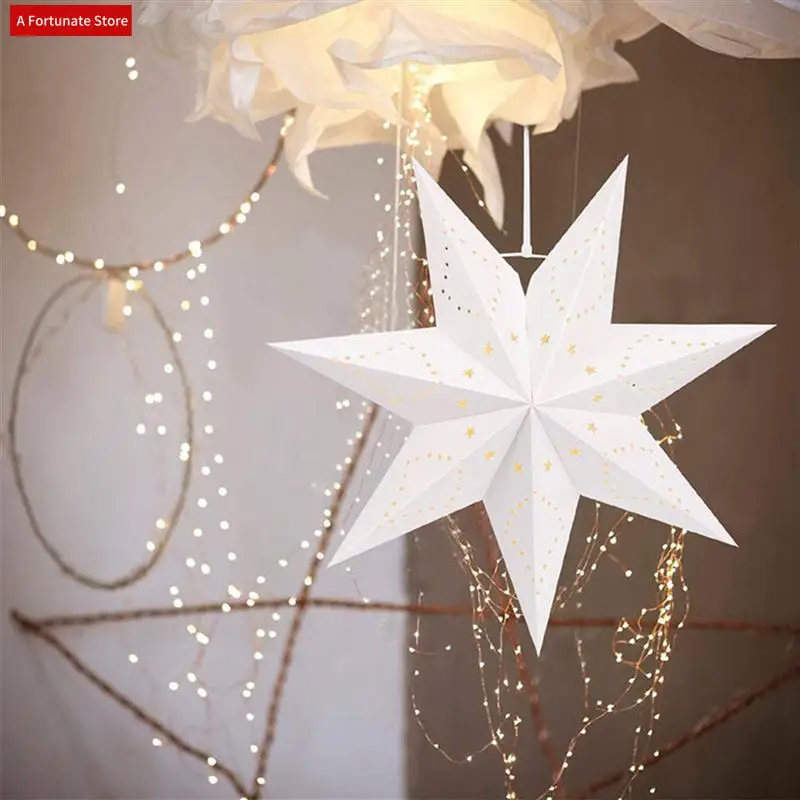 10X Hanging Paper 7 Pointed Star Lantern, Christmas Hanging Star Decorations For Christmas Wedding Birthday Decoration-A78G
10X Hanging Paper 7 Pointed Star Lantern, Christmas Hanging Star Decorations For Christmas Wedding Birthday Decoration-A78G