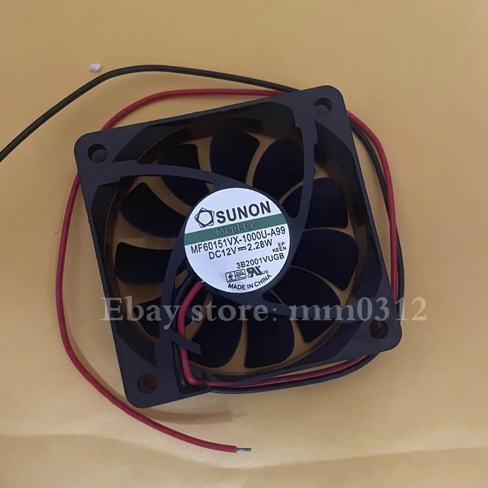 For SUNON MF60151VX-1000U-A99 12V 2.28W 6CM Gale Volume Cooling Fan
For SUNON MF60151VX-1000U-A99 12V 2.28W 6CM Gale Volume Cooling Fan