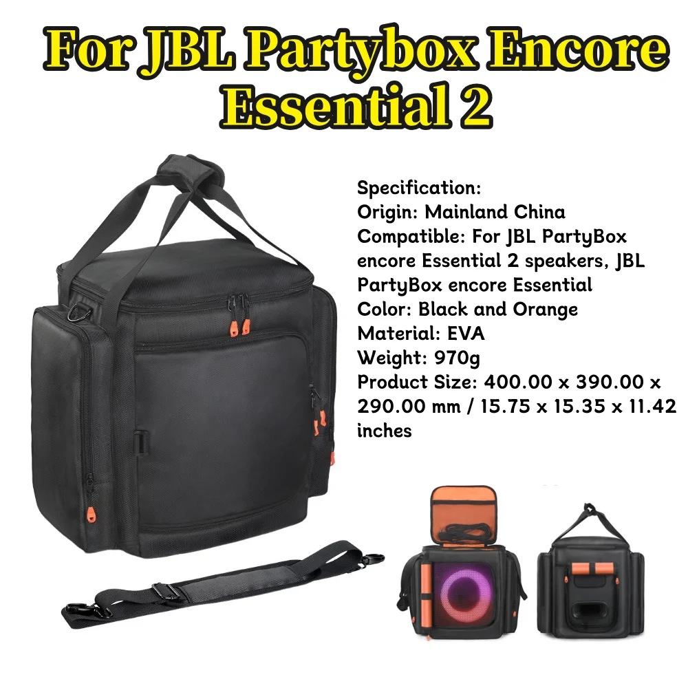 For JBL Partybox Encore Essential 2 Padded Speaker Protective Cover with Mic Pocket Double-Sided Speaker Storage Bag Waterproof
For JBL Partybox Encore Essential 2 Padded Speaker Protective Cover with Mic Pocket Double-Sided Speaker Storage Bag Waterproof