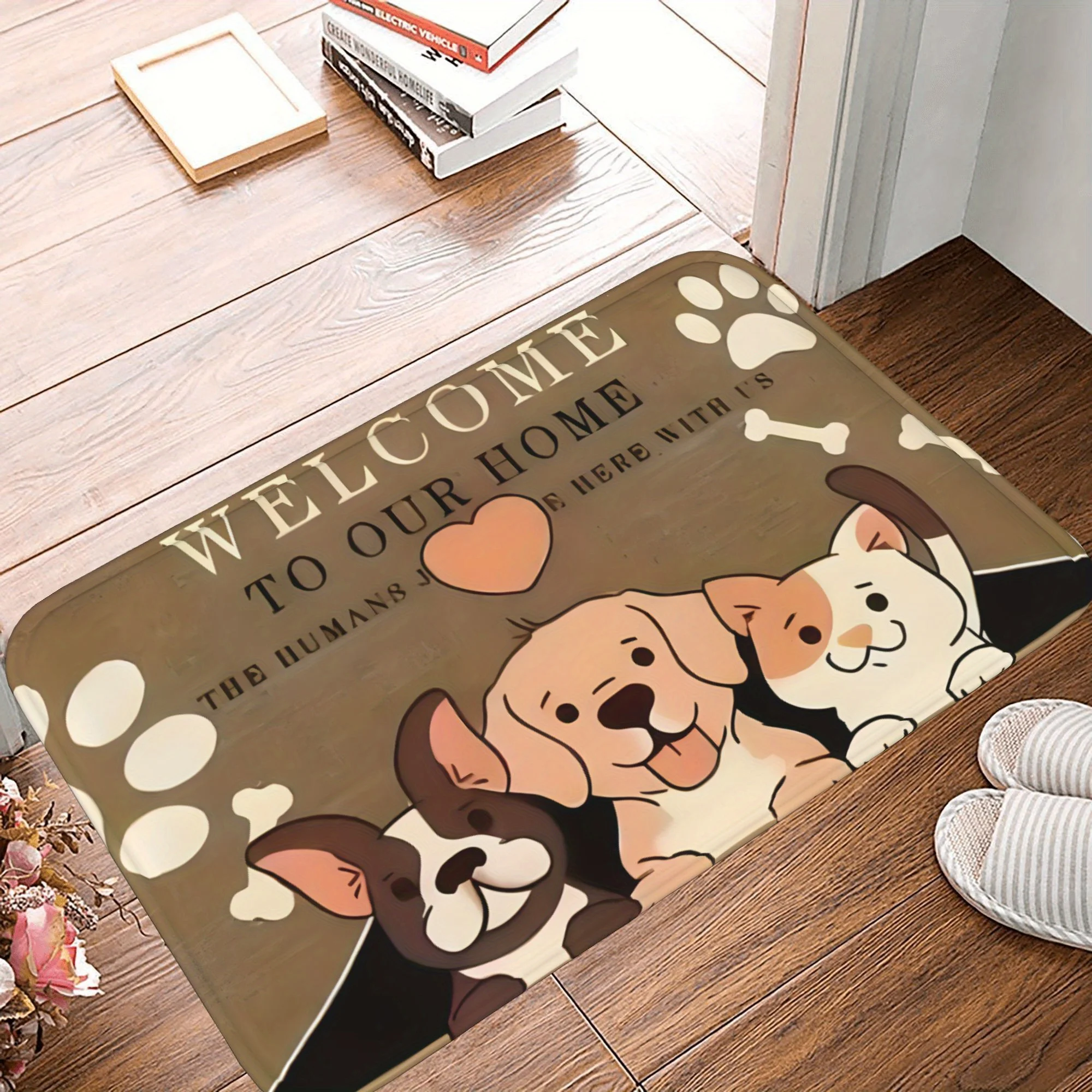 Welcome to Our Home Doormat - High-Quality Non-Slip Mat, Cute Puppy Design, Perfect for Pet Lovers and Home Decor
Welcome to Our Home Doormat - High-Quality Non-Slip Mat, Cute Puppy Design, Perfect for Pet Lovers and Home Decor