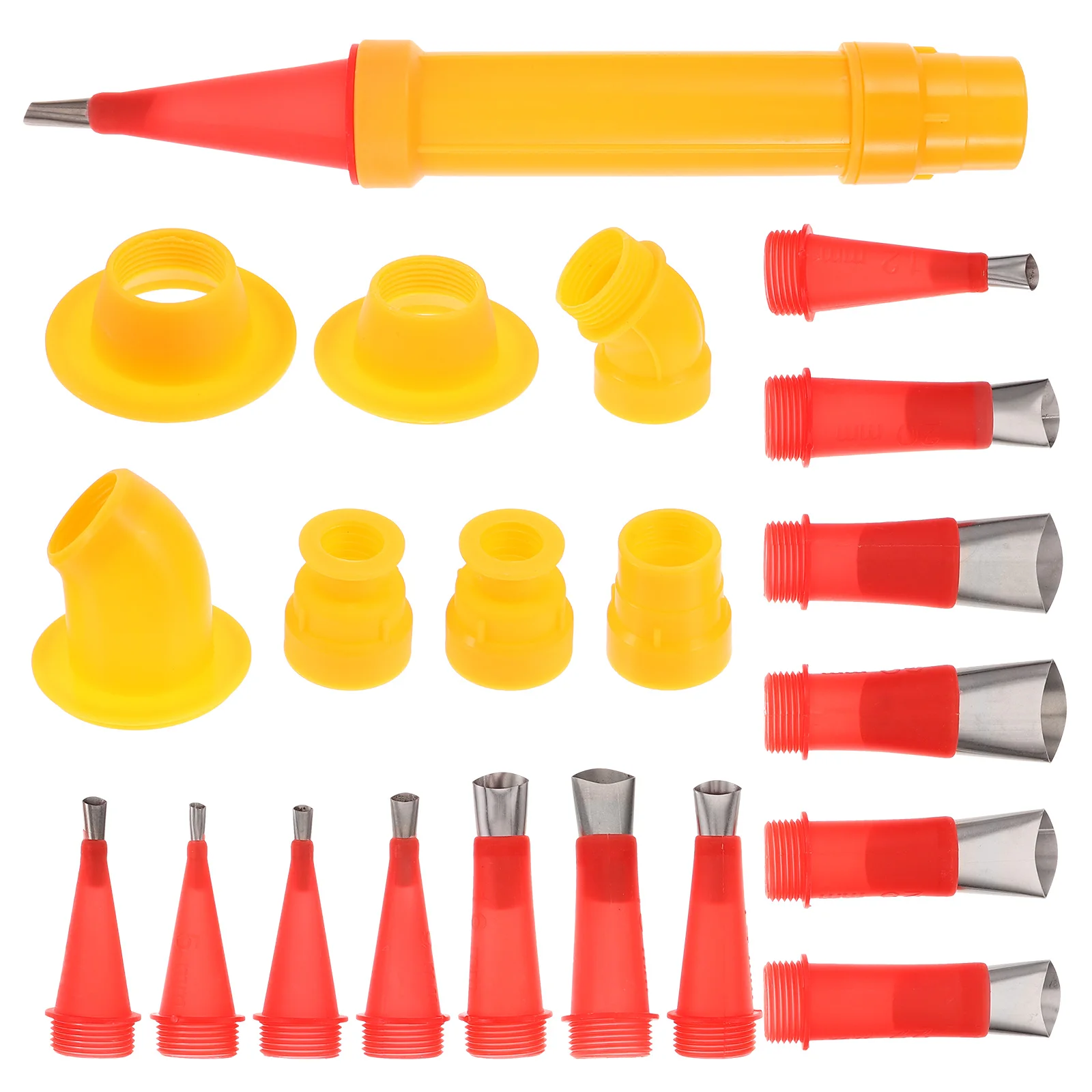 1Set Stainless Steel Caulk Nozzle Applicators Detachable Base Extended Pole Easy Use Sealant Application Caulking Finisher Tool 
1Set Stainless Steel Caulk Nozzle Applicators Detachable Base Extended Pole Easy Use Sealant Application Caulking Finisher Tool