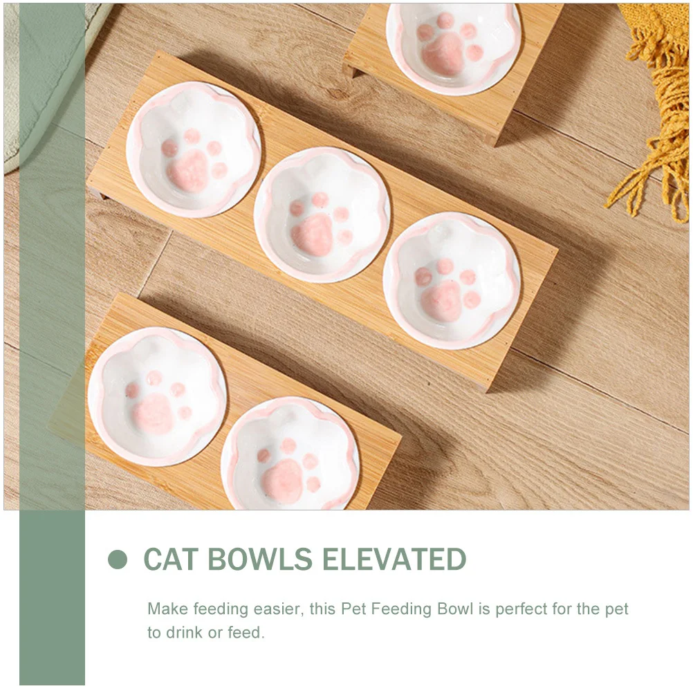 1Set Bamboo Stand Ceramic Cat Bowl Elevated Household Feeding Dish Pet Bowl Reusable Durable Cat Bowls Elevated
1Set Bamboo Stand Ceramic Cat Bowl Elevated Household Feeding Dish Pet Bowl Reusable Durable Cat Bowls Elevated