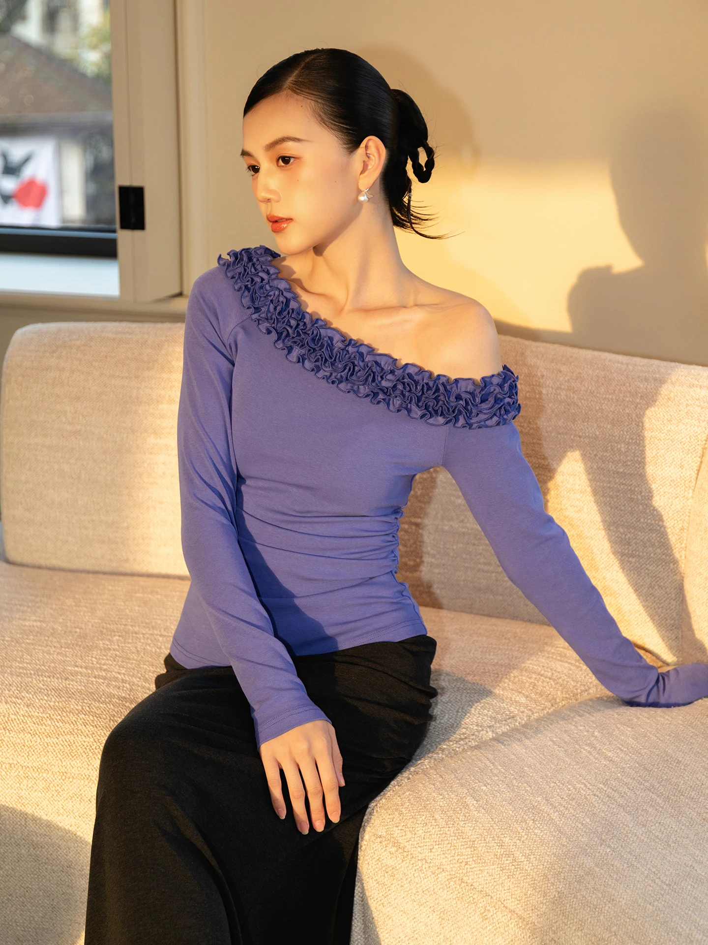 Slimming Knitted Long Sve One oulder Blue Top for Women Spring 2026 BUD Sli Casual Wear Comfortable Fit Knitwear
Slimming Knitted Long Sve One oulder Blue Top for Women Spring 2026 BUD Sli Casual Wear Comfortable Fit Knitwear