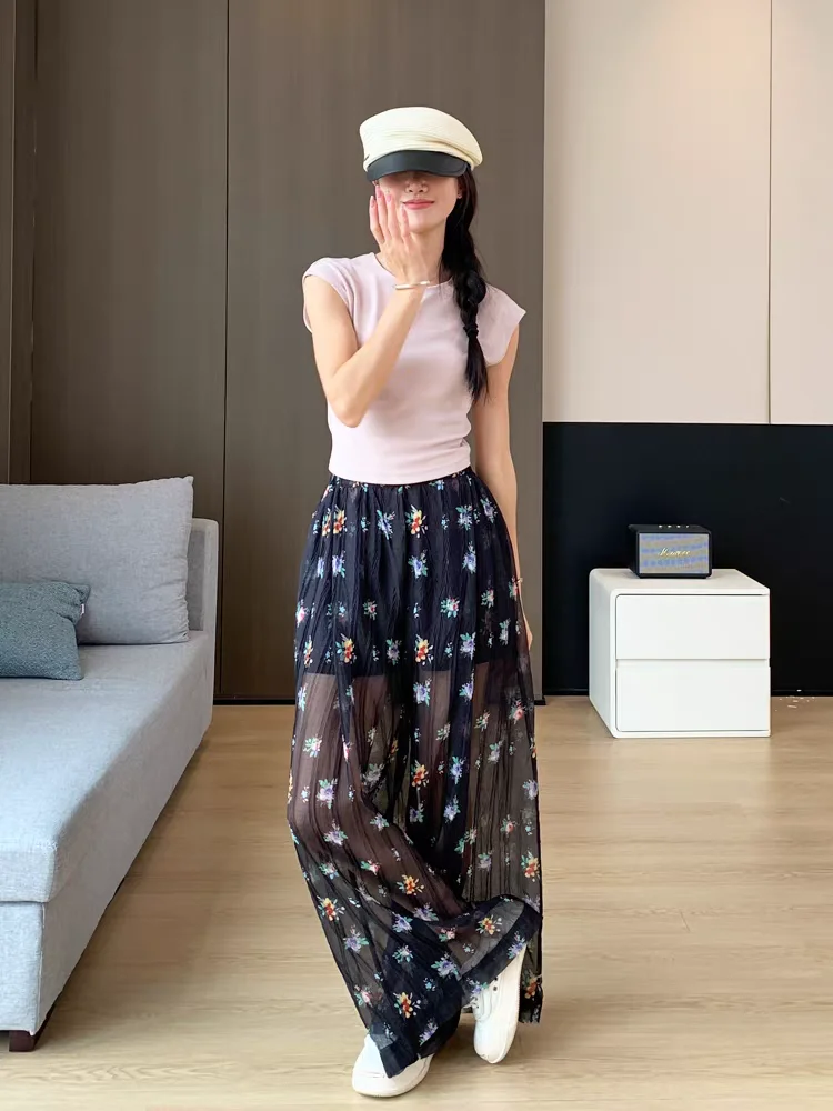 Bohemian Floral Wide Leg Trousers Women Summer Soft Breathable Loose Straight Pants Elegant Drape Floor Sweeping Loungewear
Bohemian Floral Wide Leg Trousers Women Summer Soft Breathable Loose Straight Pants Elegant Drape Floor Sweeping Loungewear