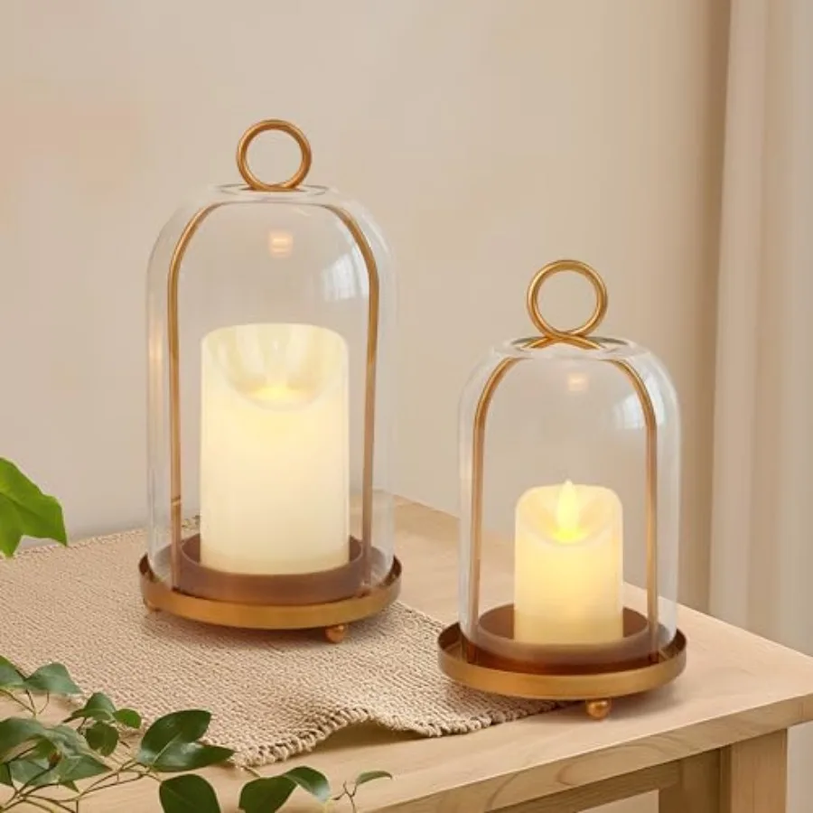 Glass Hurricane Candle Holder Decorative Candle Lantern, Pillar Candlestick Holders Set of 2, Hanging Metal Holder Modern Table
Glass Hurricane Candle Holder Decorative Candle Lantern, Pillar Candlestick Holders Set of 2, Hanging Metal Holder Modern Table