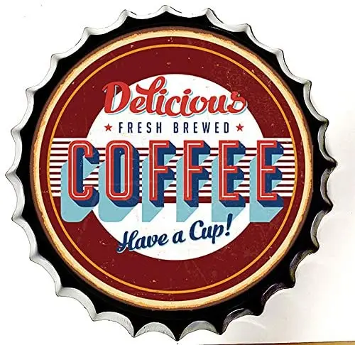New Art Retro Bottle Cap Metal Tin Sign - Dilicious Fresh Brewed Coffee,Have for Shop/Home/Bar/Cafe/Garage/Wall Decor
New Art Retro Bottle Cap Metal Tin Sign - Dilicious Fresh Brewed Coffee,Have for Shop/Home/Bar/Cafe/Garage/Wall Decor