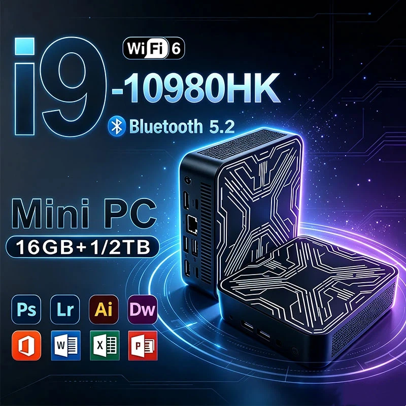 2026 Mini PC Intel Core I9 10980HK 16GB RAM 1TB 2TB SSD 4KHD Pocket Desktop PC Gaming Computer M.2 SSD WiFi 6 BT5.2 Pc Gamer
2026 Mini PC Intel Core I9 10980HK 16GB RAM 1TB 2TB SSD 4KHD Pocket Desktop PC Gaming Computer M.2 SSD WiFi 6 BT5.2 Pc Gamer