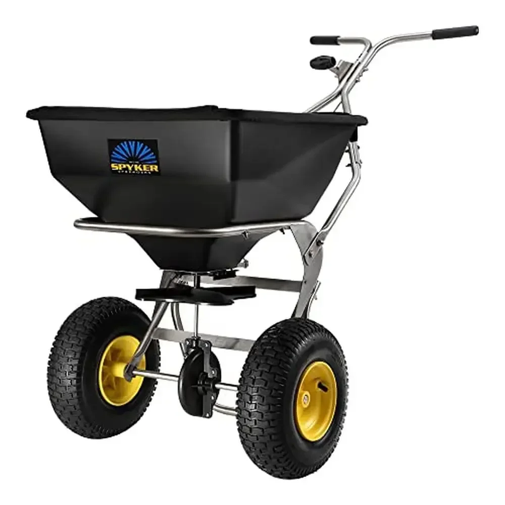 Walk-Behind Broadcast Spreader Stainless Steel 80-Lb. Capacity SPY80-1S USA-Made
Walk-Behind Broadcast Spreader Stainless Steel 80-Lb. Capacity SPY80-1S USA-Made