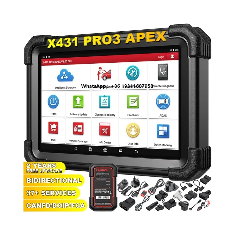 X431 Pro3 APEX Obd2 Auto Car Diagnostic Automotive Scanner Tool Vehicle Machine Diagnosis Tools for Cars X-431 PRO3S Pro
X431 Pro3 APEX Obd2 Auto Car Diagnostic Automotive Scanner Tool Vehicle Machine Diagnosis Tools for Cars X-431 PRO3S Pro