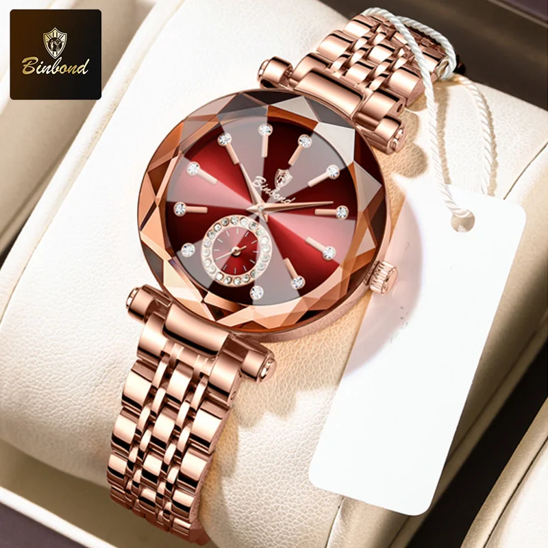 BINBOND Luxury Elegant Ladies' Watch 30M Waterproof Stainless Steel Watch for Woman Simple Casual New Dress Women's Quartz Watch
BINBOND Luxury Elegant Ladies' Watch 30M Waterproof Stainless Steel Watch for Woman Simple Casual New Dress Women's Quartz Watch
