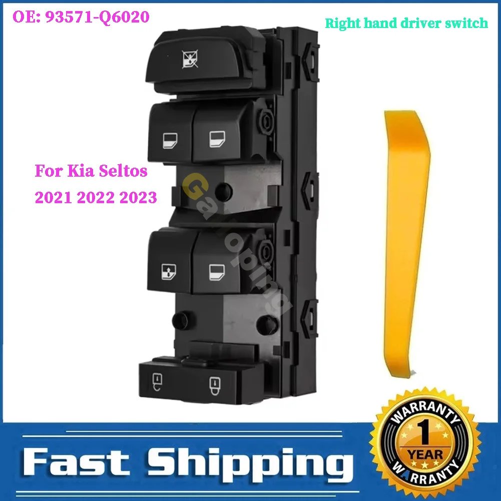 93571-Q6020 Front Right Master Driver Electric Power Window Control Switch For Kia Seltos 2021 2022 2023 Car Parts 93571Q6020
93571-Q6020 Front Right Master Driver Electric Power Window Control Switch For Kia Seltos 2021 2022 2023 Car Parts 93571Q6020
