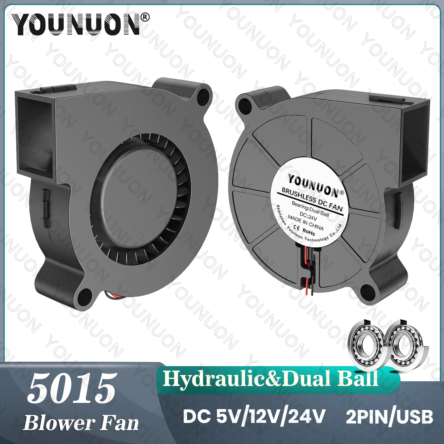 Комплект из 2 предметов, двойной шариковый подшипник 50x50x15MM DC центробежный воздухонагнетатель широкого спектра применения 50 мм 3D-принтеры вентилятор 5V/12V/24V 5 см 5015 вентилятор охлаждающий вентилятор Cooler
Комплект из 2 предметов, двойной шариковый подшипник 50x50x15MM DC центробежный воздухонагнетатель широкого спектра применения 50 мм 3D-принтеры вентилятор 5V/12V/24V 5 см 5015 вентилятор охлаждающий вентилятор Cooler
