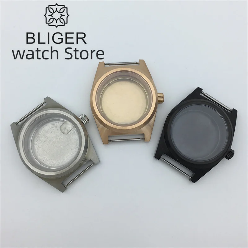 BLIGER 38mm Watch Case Full Sanding Silver Rose Gold Black Case Sapphire Glass Fit NH35 NH36 ETA2824 PT5000 Miyota 9015 Movement
BLIGER 38mm Watch Case Full Sanding Silver Rose Gold Black Case Sapphire Glass Fit NH35 NH36 ETA2824 PT5000 Miyota 9015 Movement