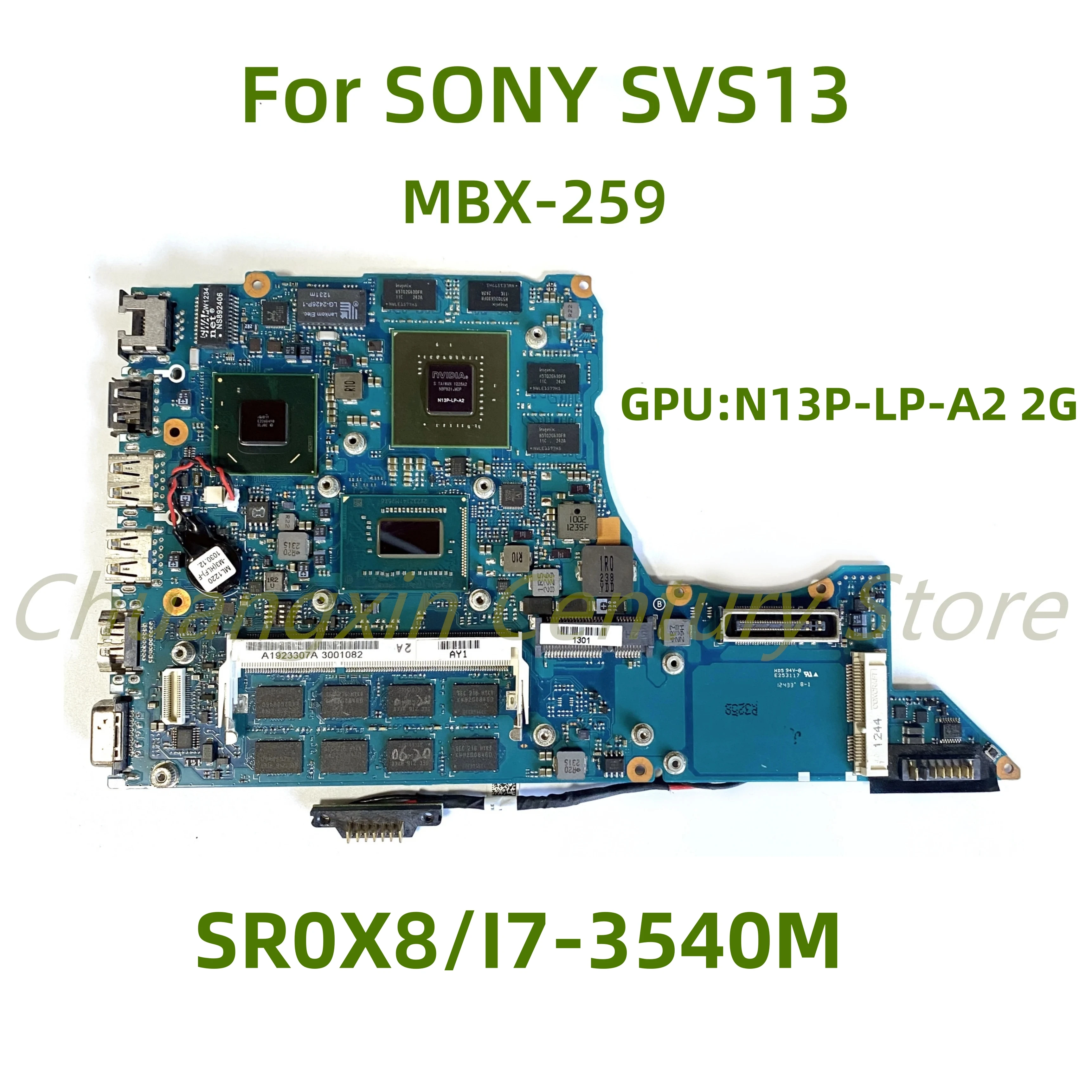 Suitable for SONY SVS13 laptop motherboard MBX-259 I7 CPU n13p-Lp-a2 GPU 100% Tested Fully Work
Suitable for SONY SVS13 laptop motherboard MBX-259 I7 CPU n13p-Lp-a2 GPU 100% Tested Fully Work