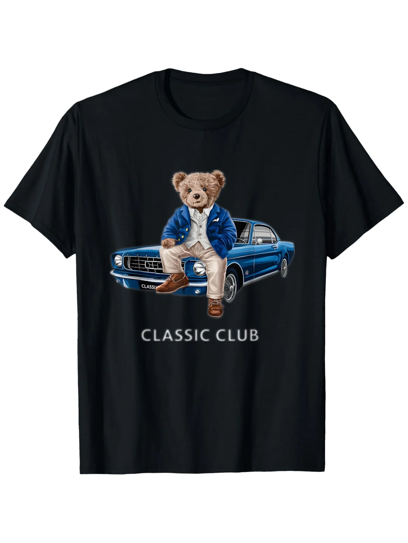 Classic Club Teddy Bear T-Shirt - 100% Cotton, Crew Neck, S-XXXL, Black, Casual Outdoor Gift
Classic Club Teddy Bear T-Shirt - 100% Cotton, Crew Neck, S-XXXL, Black, Casual Outdoor Gift