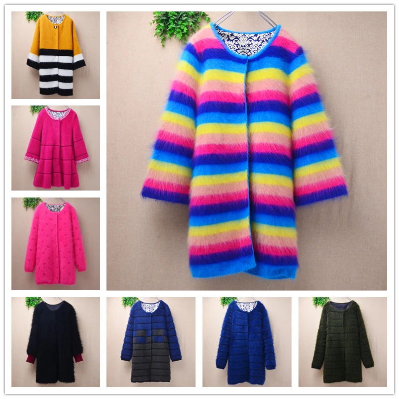 Top Quality Ladies Women Autumn Winter Thick Warm Hairy Mink Cashmere Knitted Long Sleeves Slim Medium Long Sweater Jacket Coat
Top Quality Ladies Women Autumn Winter Thick Warm Hairy Mink Cashmere Knitted Long Sleeves Slim Medium Long Sweater Jacket Coat