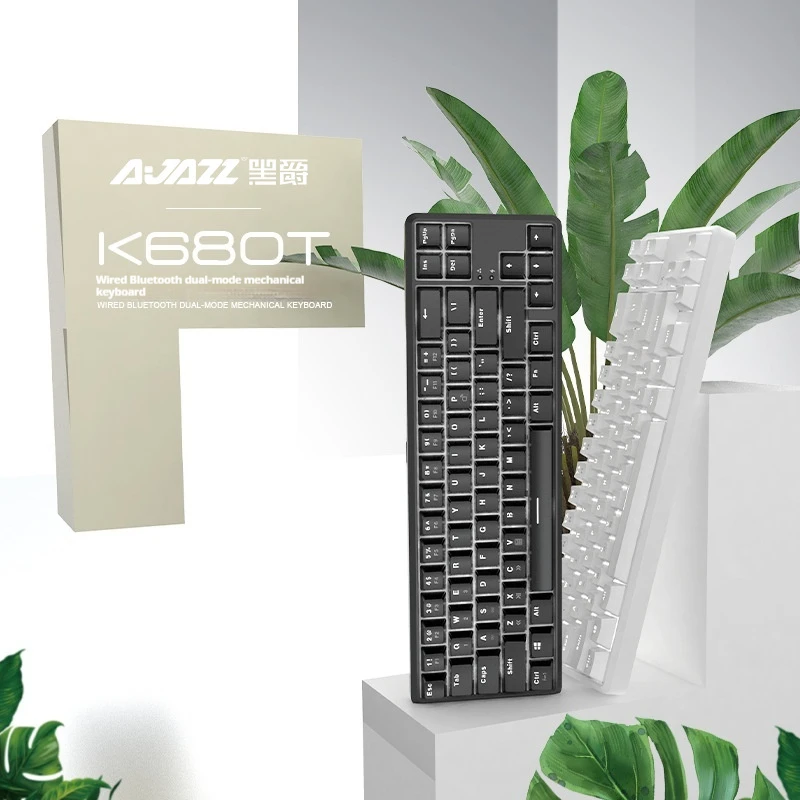 Ajazz K680t Dual-Mode Type-C Wired Bluetooth Mechanical Keyboard Charging 68-Key Laptop/Desktop E-Sports/Office Keyboard
Ajazz K680t Dual-Mode Type-C Wired Bluetooth Mechanical Keyboard Charging 68-Key Laptop/Desktop E-Sports/Office Keyboard