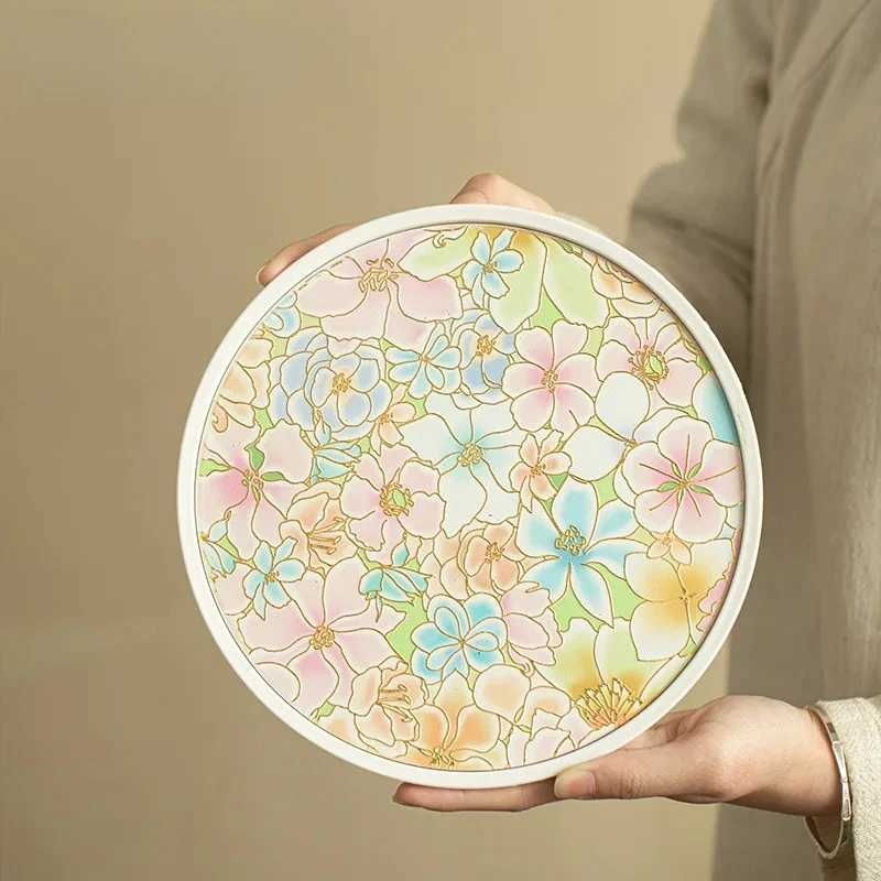 Relief Gold Stamping Creative Floral Tea Tray Dried Fruit Plate Coffee Storage Board Teapot Holder Dishes For Serving Tea Items
Relief Gold Stamping Creative Floral Tea Tray Dried Fruit Plate Coffee Storage Board Teapot Holder Dishes For Serving Tea Items