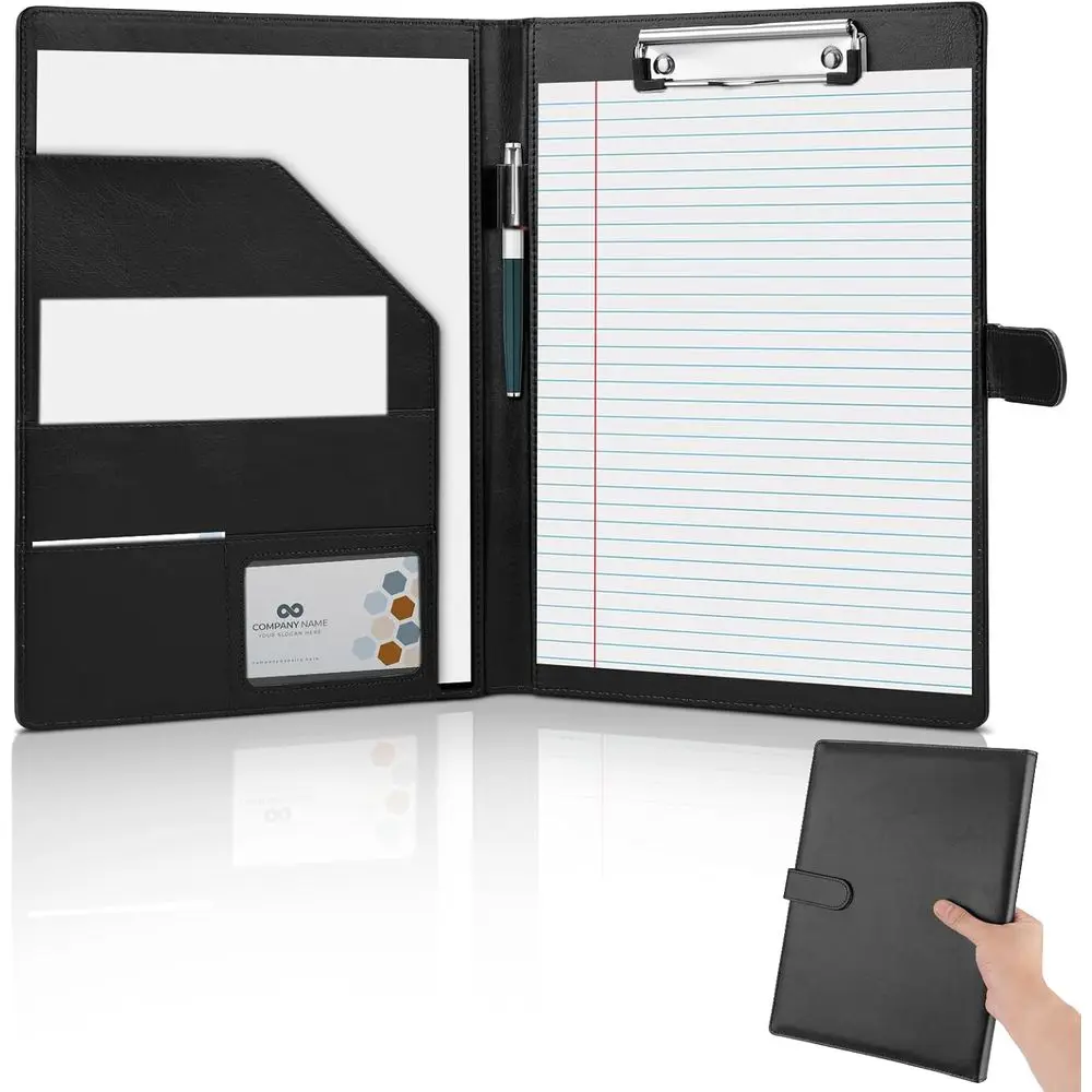 Multifunction Leather Portfolio Binder with Clipboard - Interview Resume Folder, Legal Document Holder, Business Card Organizer,
Multifunction Leather Portfolio Binder with Clipboard - Interview Resume Folder, Legal Document Holder, Business Card Organizer,