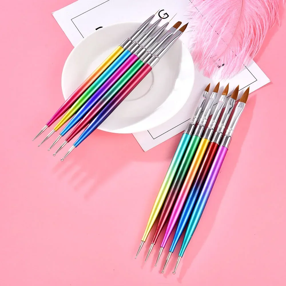 5Pcs Nail Art Brushes Dual-ended Drawing Line Brush Carving Flower Pen Metal Handle Nails Glue Polish Pens Manicure Tools
5Pcs Nail Art Brushes Dual-ended Drawing Line Brush Carving Flower Pen Metal Handle Nails Glue Polish Pens Manicure Tools