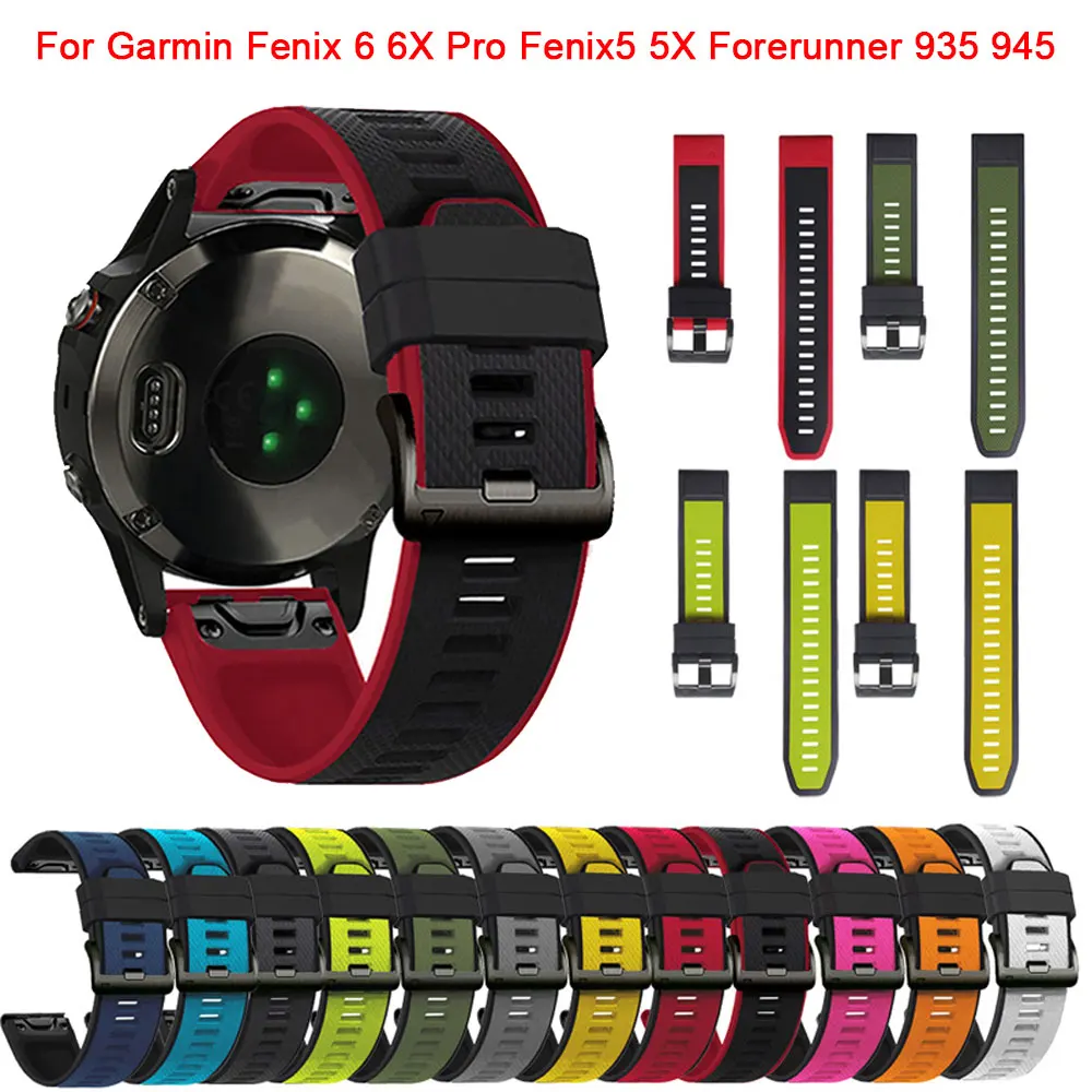 22 26MM Silicone WatchBand For Garmin Fenix 6 6X Pro Fenix5 5X Forerunner 935 945 Watchbands Smart Watch Waterproof Wrist Straps
22 26MM Silicone WatchBand For Garmin Fenix 6 6X Pro Fenix5 5X Forerunner 935 945 Watchbands Smart Watch Waterproof Wrist Straps