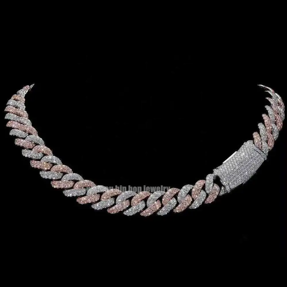 Bling Hiphop Chain Box Застежка 13 мм S925 Серебро 2 тона 2 ряда Пройти тестер Блестящая круглая огранка Муассанит Кубинская цепочка Ожерелье
Bling Hiphop Chain Box Застежка 13 мм S925 Серебро 2 тона 2 ряда Пройти тестер Блестящая круглая огранка Муассанит Кубинская цепочка Ожерелье