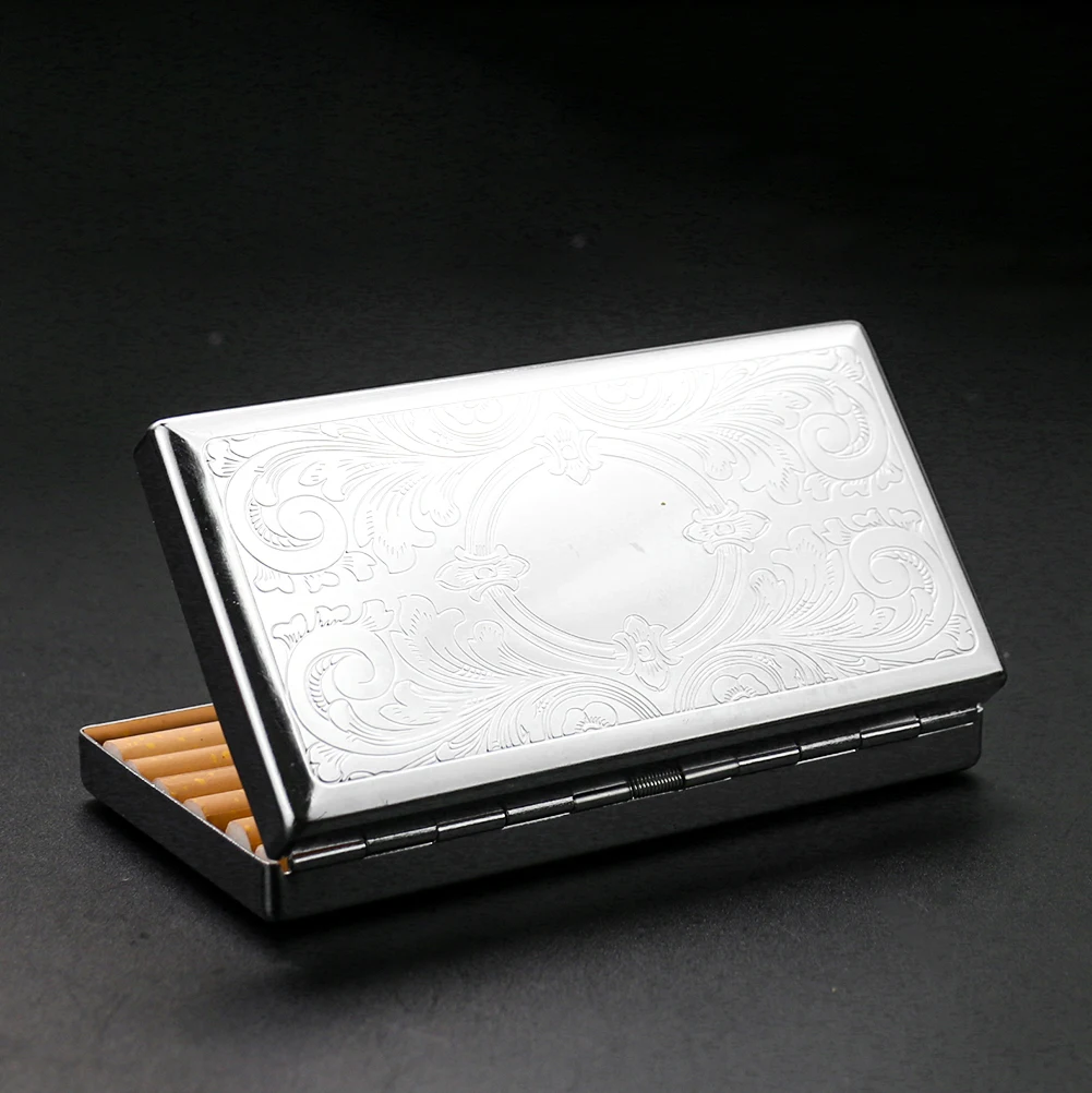 Retro Metal Portable Cigarette Case with Embossed Pattern Spring Clip Cigarette Storage Box Smoking Accessory Men's Holiday Gift
Retro Metal Portable Cigarette Case with Embossed Pattern Spring Clip Cigarette Storage Box Smoking Accessory Men's Holiday Gift