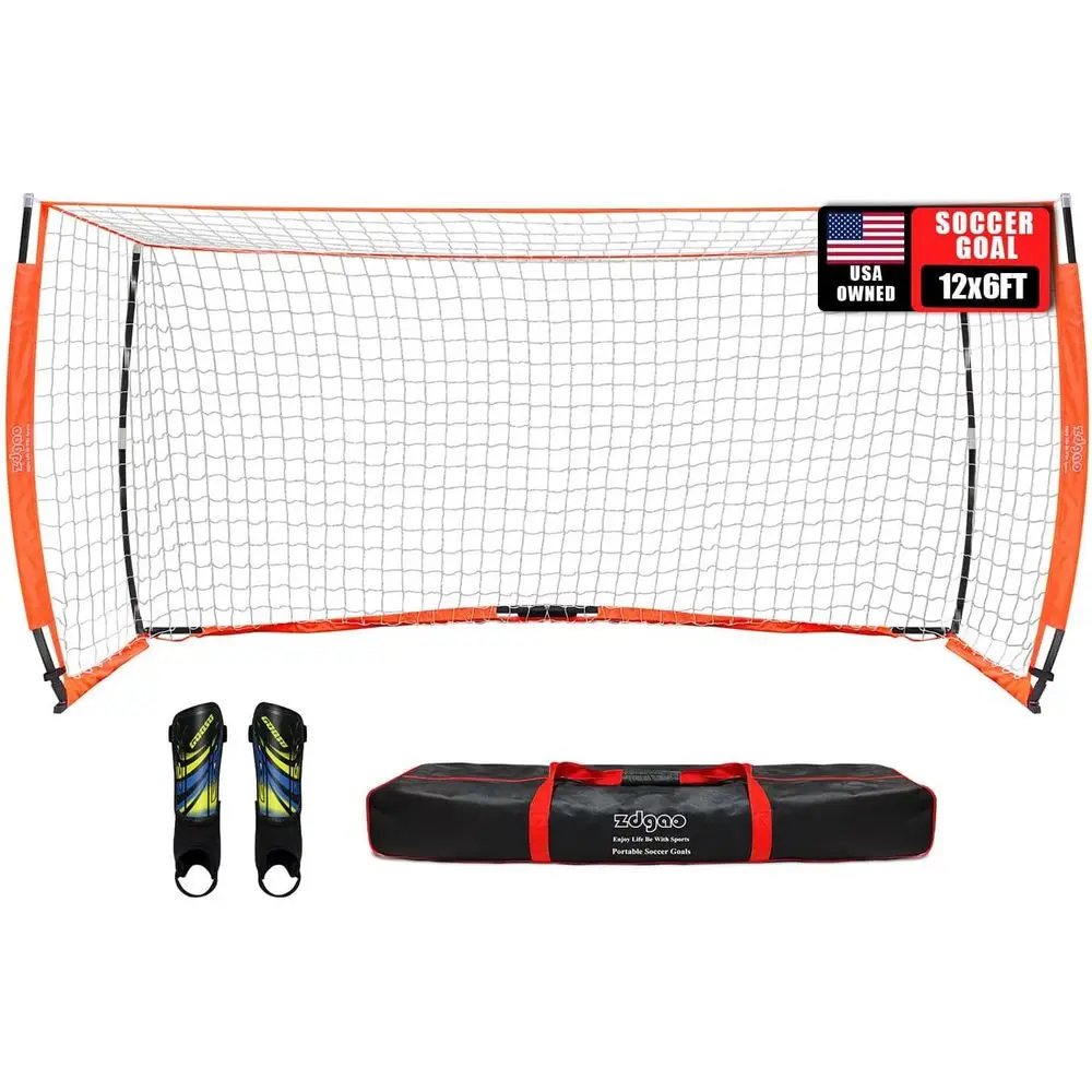 Portable Soccer Goal with Carry Bag, Collapsible Metal Base, Easy Setup, Suitable for All Ages, Includes 1 Pair Shin Guards
Portable Soccer Goal with Carry Bag, Collapsible Metal Base, Easy Setup, Suitable for All Ages, Includes 1 Pair Shin Guards
